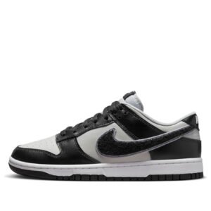 Nike Dunk Low ‘Chenille Swoosh – Black Grey Fog’